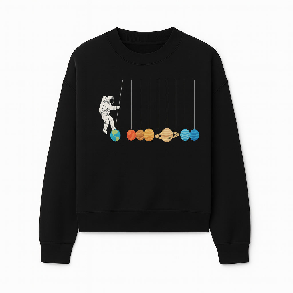 Astronaut Planet Swinging Art Print - Colorful Space Theme Decor for Kids Room, Nursery, or Educational Spaces - Sweatshirt 1758273104673.jpg