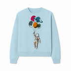 Astronaut with Planet Balloons T-Shirt | Space Themed Graphic Tee | Cute Outer Space Adventure Design for Kids & Adults - Sweatshirt 1758273104716.jpg