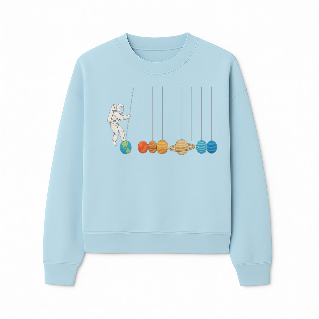 Astronaut Planet Swinging Art Print - Colorful Space Theme Decor for Kids Room, Nursery, or Educational Spaces - Sweatshirt 1758273105258.jpg