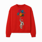 Astronaut with Planet Balloons T-Shirt | Space Themed Graphic Tee | Cute Outer Space Adventure Design for Kids & Adults - Sweatshirt 1758273105285.jpg