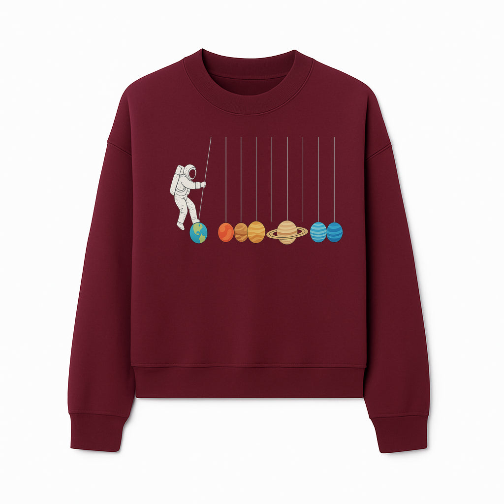 Astronaut Planet Swinging Art Print - Colorful Space Theme Decor for Kids Room, Nursery, or Educational Spaces - Sweatshirt 1758273105524.jpg