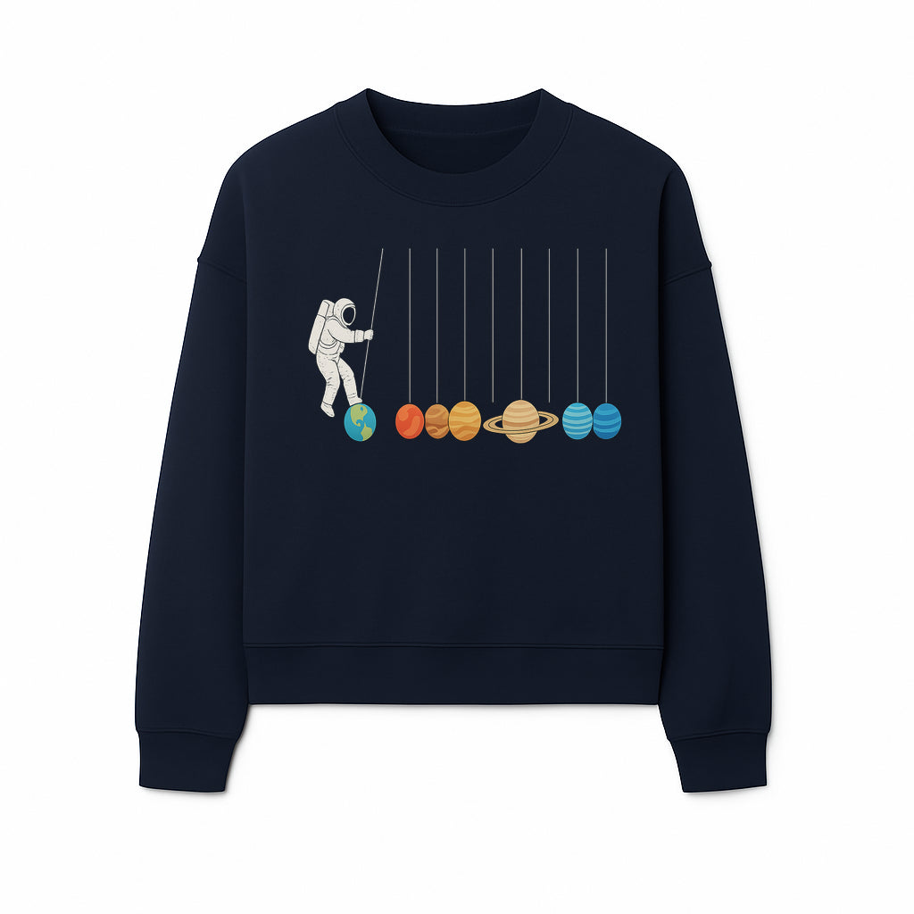 Astronaut Planet Swinging Art Print - Colorful Space Theme Decor for Kids Room, Nursery, or Educational Spaces - Sweatshirt 1758273105671.jpg