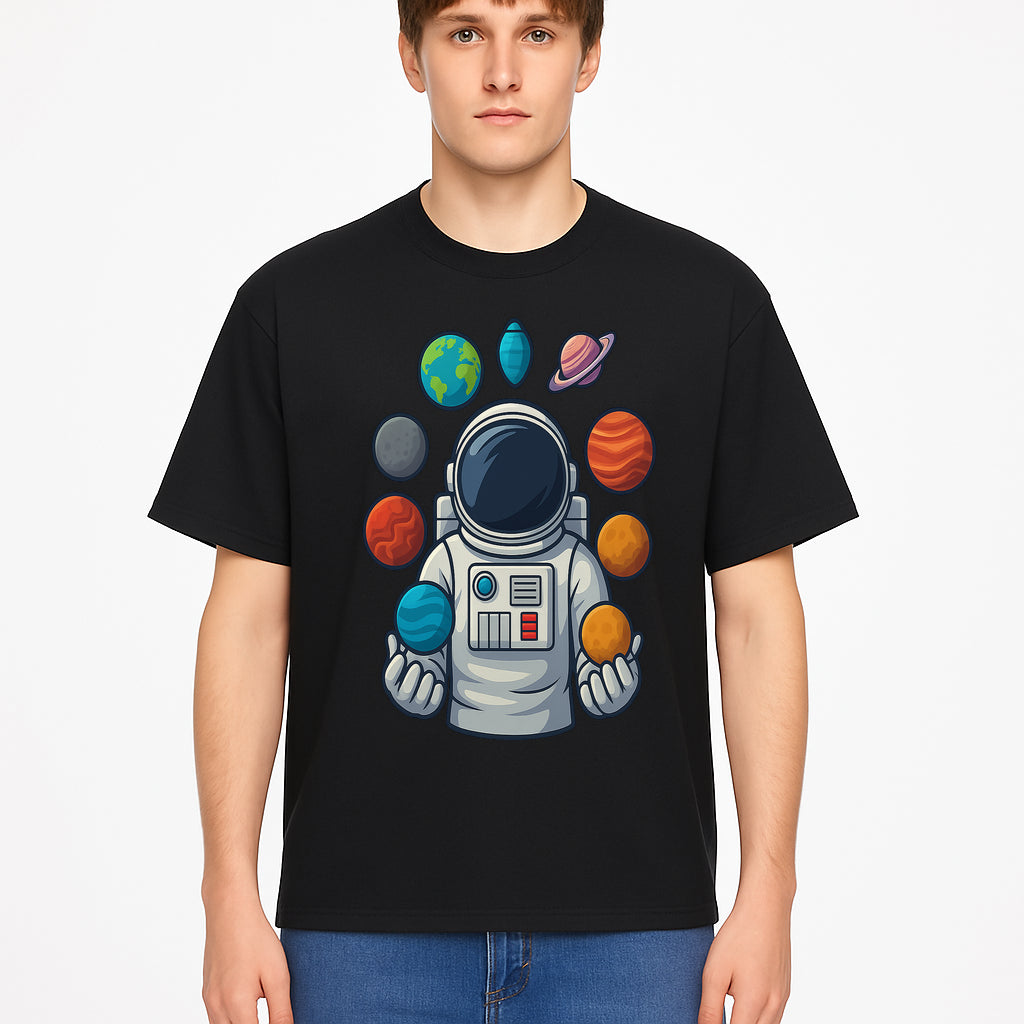 Astronaut Planet Art Print | Space Theme Poster | Galaxy Universe Wall Decor | Cosmic Design For Kids Room or Office - T-shirt 1758273105723.jpg
