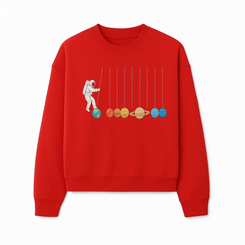 Astronaut Planet Swinging Art Print - Colorful Space Theme Decor for Kids Room, Nursery, or Educational Spaces - Sweatshirt 1758273105829.jpg