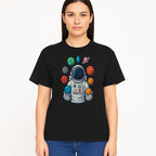 Astronaut Planet Art Print | Space Theme Poster | Galaxy Universe Wall Decor | Cosmic Design For Kids Room or Office - T-shirt 1758273105870.jpg