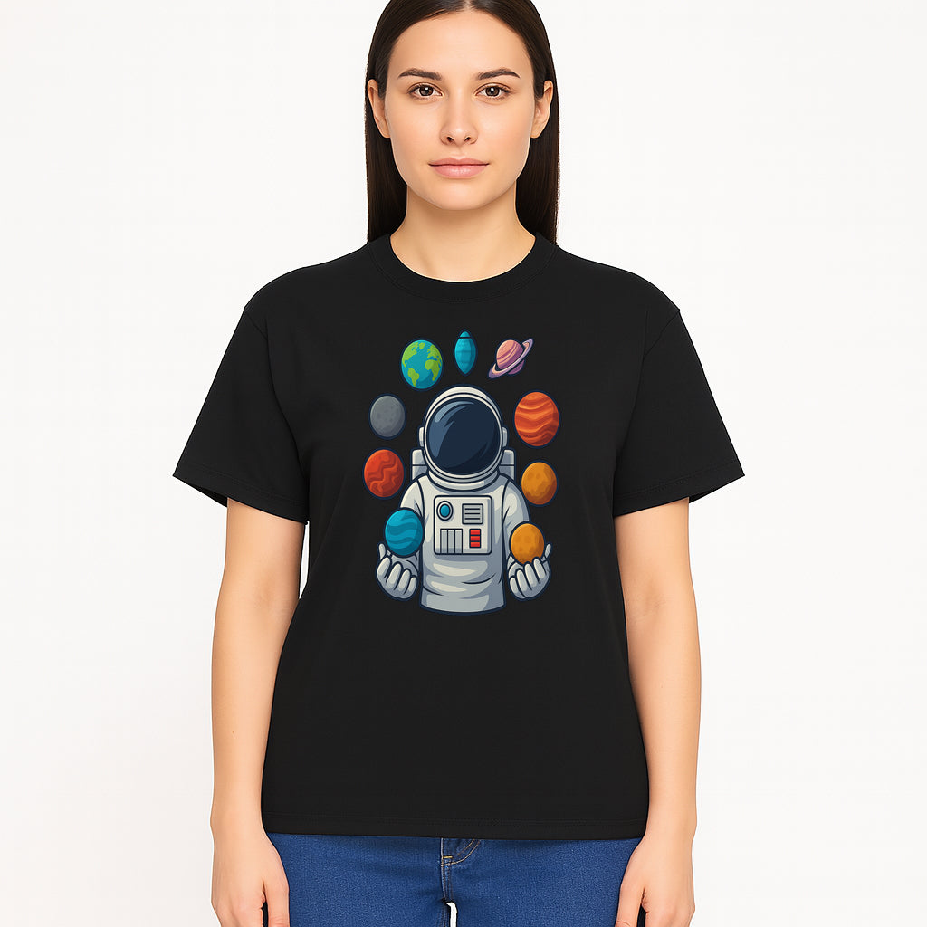 Astronaut Planet Art Print | Space Theme Poster | Galaxy Universe Wall Decor | Cosmic Design For Kids Room or Office - T-shirt 1758273105870.jpg