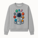 Astronaut Planet Art Print | Space Theme Poster | Galaxy Universe Wall Decor | Cosmic Design For Kids Room or Office - Sweatshirt 1758273106040.jpg