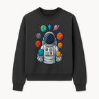 Astronaut Planet Art Print | Space Theme Poster | Galaxy Universe Wall Decor | Cosmic Design For Kids Room or Office - Sweatshirt 1758273106372.jpg