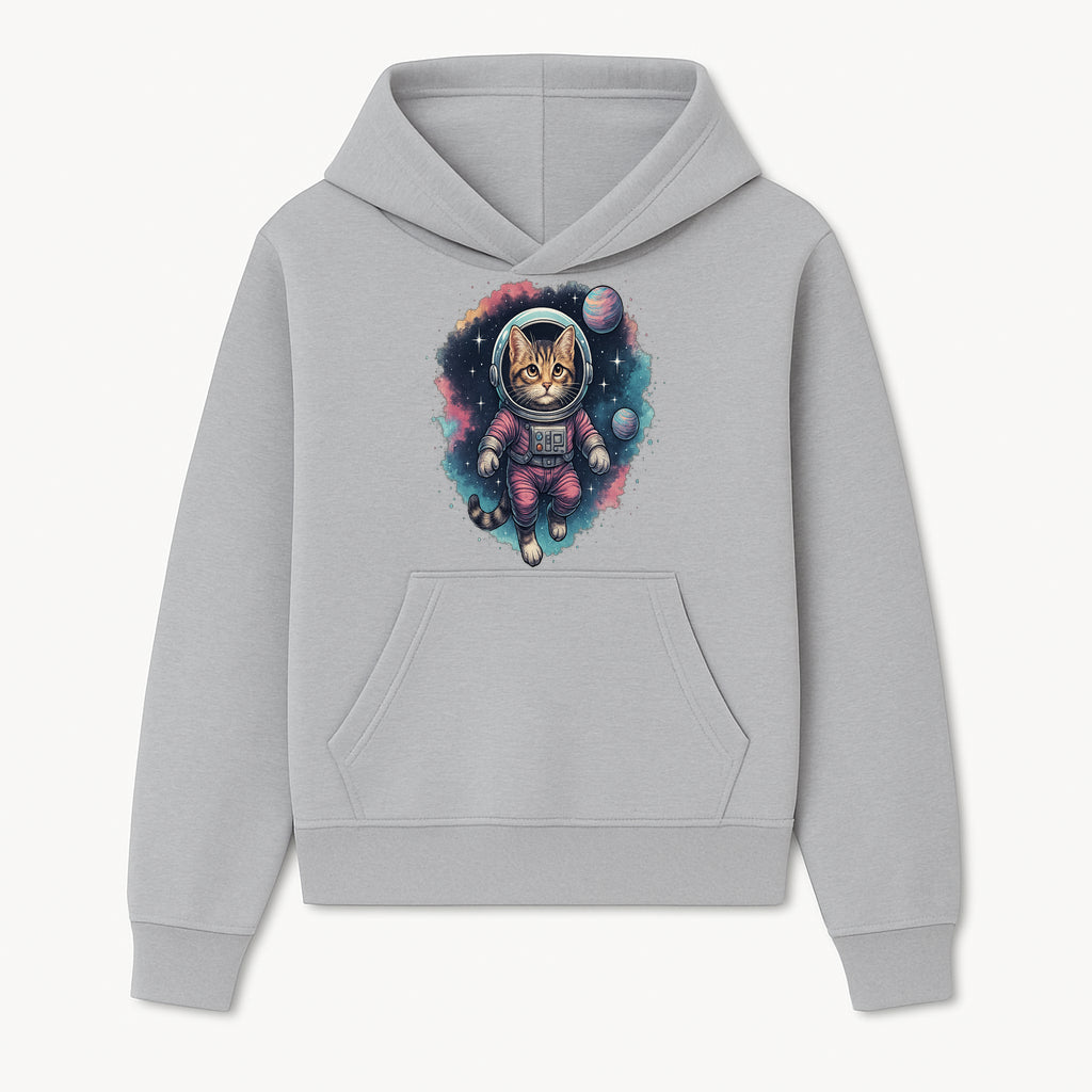 Astronaut Cat Illustration - Cute Space Kitten Art Print, Galactic Decor, Cosmic Cat Artwork for Animal Lovers and Space Enthusiasts - Hoodie 1758273106462.jpg