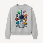 Astronaut Planet Art Print | Space Theme Poster | Galaxy Universe Wall Decor | Cosmic Design For Kids Room or Office - Sweatshirt 1758273106724.jpg
