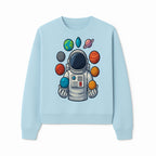 Astronaut Planet Art Print | Space Theme Poster | Galaxy Universe Wall Decor | Cosmic Design For Kids Room or Office - Sweatshirt 1758273106884.jpg