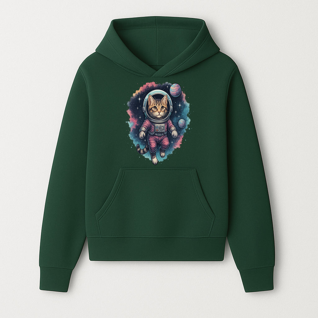 Astronaut Cat Illustration - Cute Space Kitten Art Print, Galactic Decor, Cosmic Cat Artwork for Animal Lovers and Space Enthusiasts - Hoodie 1758273106930.jpg