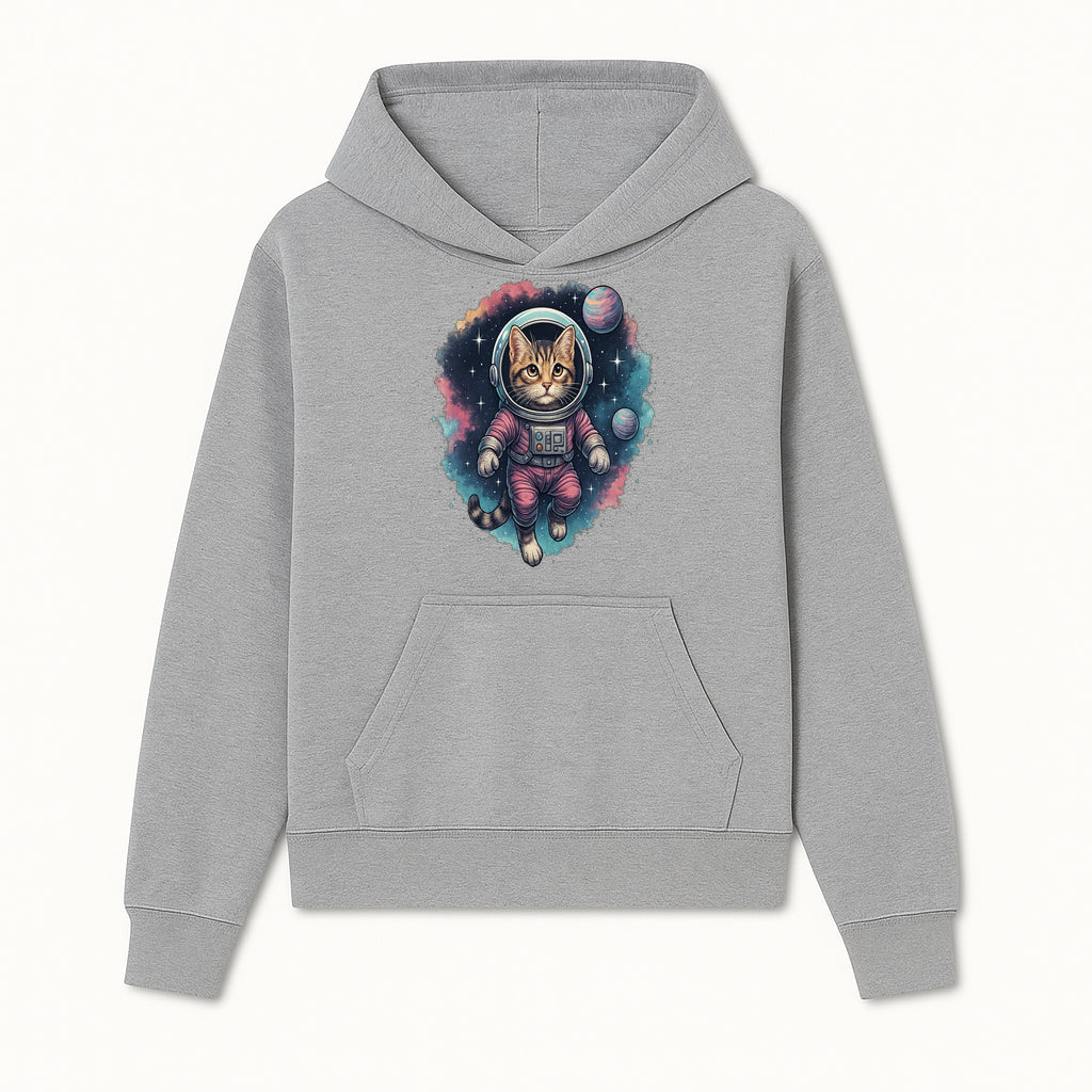 Astronaut Cat Illustration - Cute Space Kitten Art Print, Galactic Decor, Cosmic Cat Artwork for Animal Lovers and Space Enthusiasts - Hoodie 1758273107069.jpg