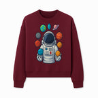 Astronaut Planet Art Print | Space Theme Poster | Galaxy Universe Wall Decor | Cosmic Design For Kids Room or Office - Sweatshirt 1758273107216.jpg