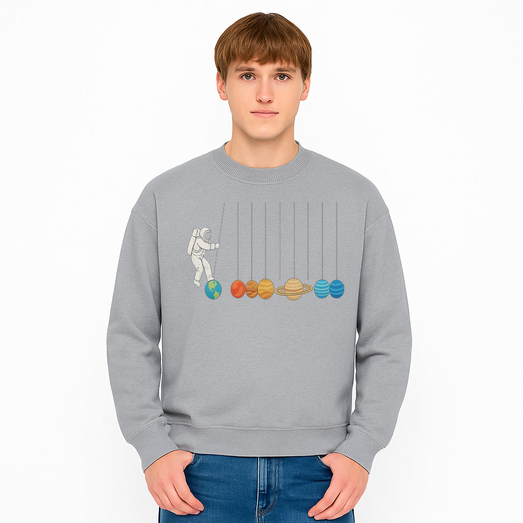Astronaut Planet Swinging Art Print - Colorful Space Theme Decor for Kids Room, Nursery, or Educational Spaces - Sweatshirt 1758273107242.jpg