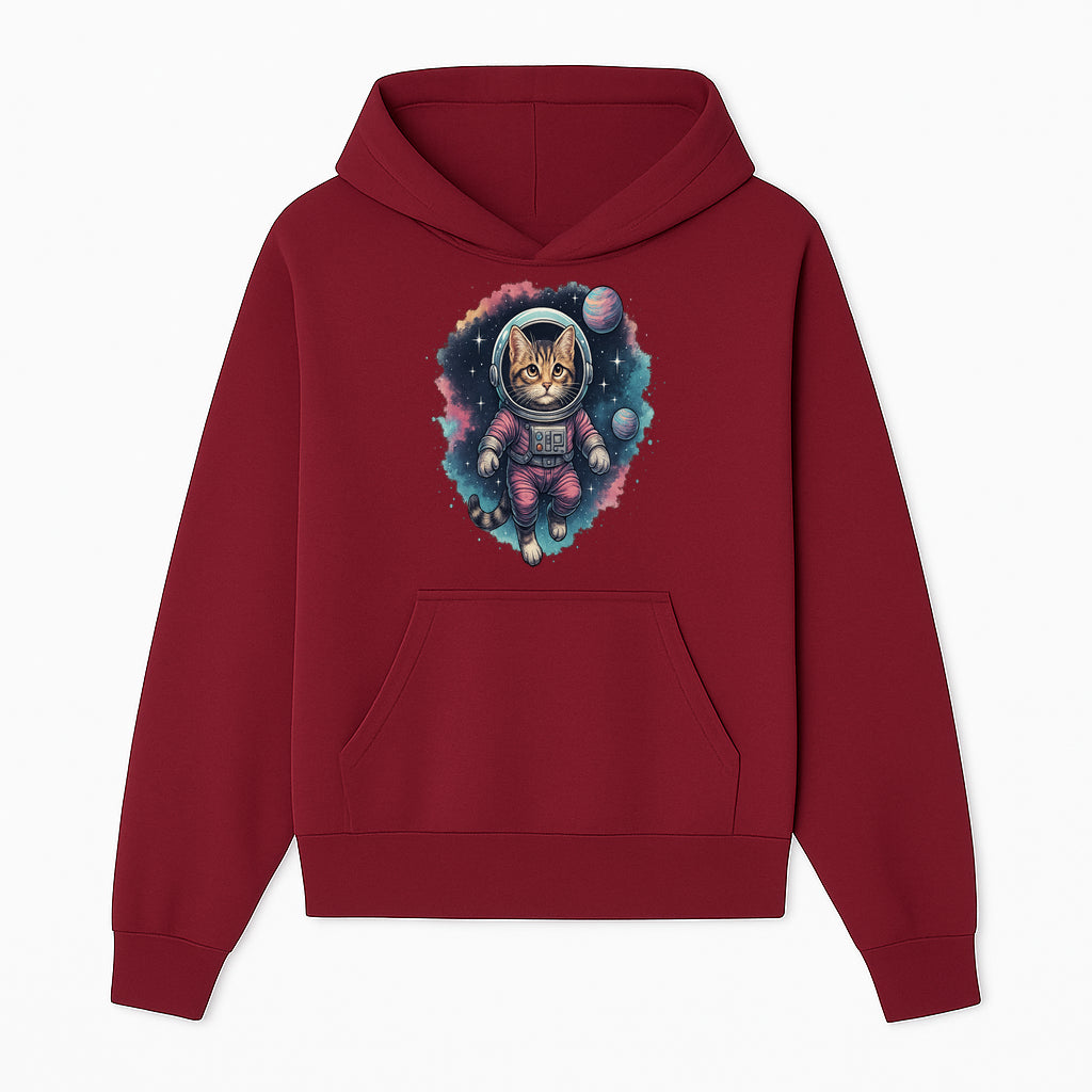 Astronaut Cat Illustration - Cute Space Kitten Art Print, Galactic Decor, Cosmic Cat Artwork for Animal Lovers and Space Enthusiasts - Hoodie 1758273107501.jpg