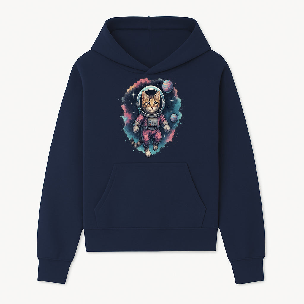 Astronaut Cat Illustration - Cute Space Kitten Art Print, Galactic Decor, Cosmic Cat Artwork for Animal Lovers and Space Enthusiasts - Hoodie 1758273107627.jpg
