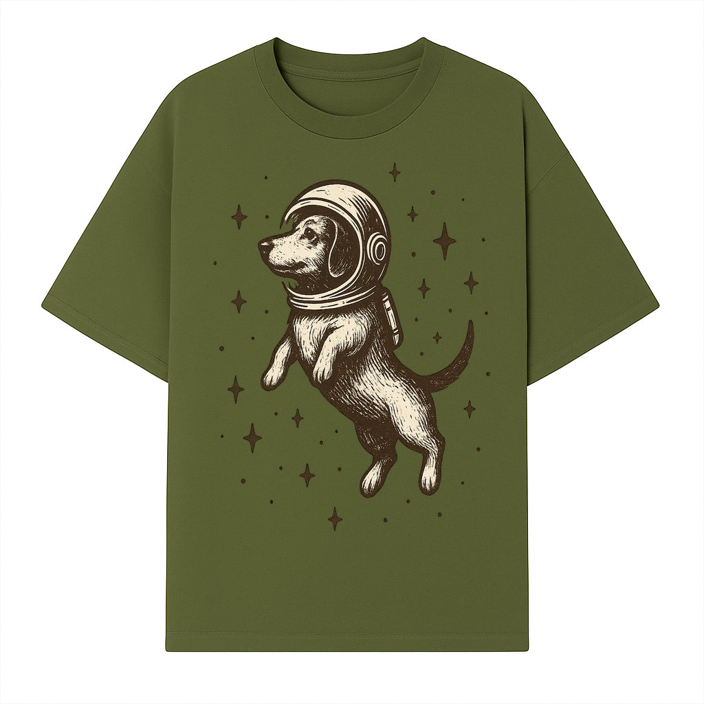 Adventurous Astronaut Dog Art Print - Space Theme Canine Illustration - Fun Wall Decor for Dog Lovers and Space Enthusiasts - T-shirt 1758273107925.jpg