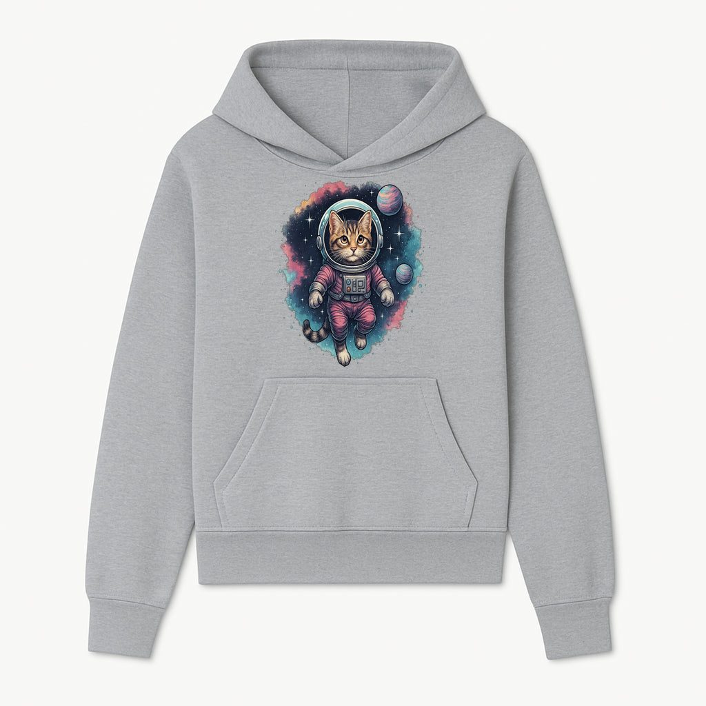 Astronaut Cat Illustration - Cute Space Kitten Art Print, Galactic Decor, Cosmic Cat Artwork for Animal Lovers and Space Enthusiasts - Hoodie 1758273107931.jpg