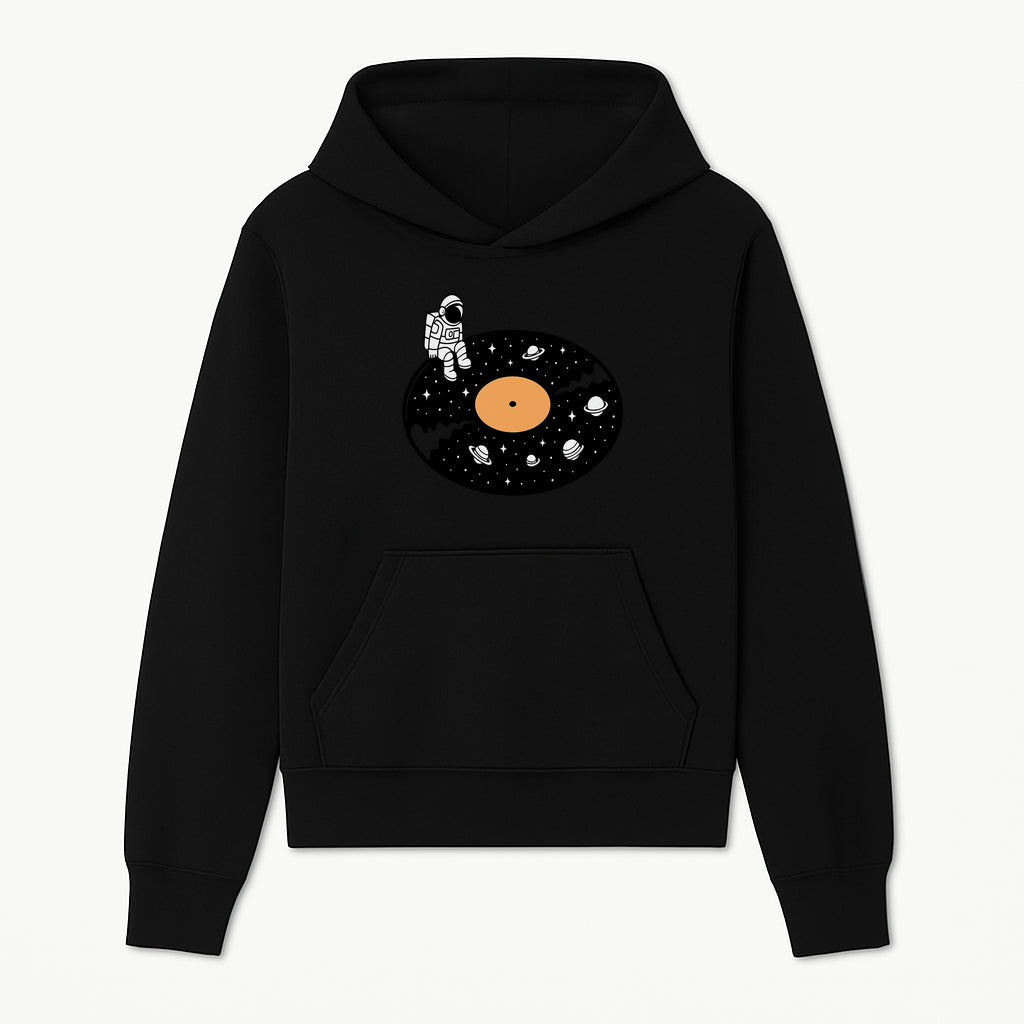 Astro Vinyl Record Player Design - Space-Themed Astronaut Artwork for Music Lovers, Retro Decor, Cosmic Vibes - Hoodie 1758273107947.jpg