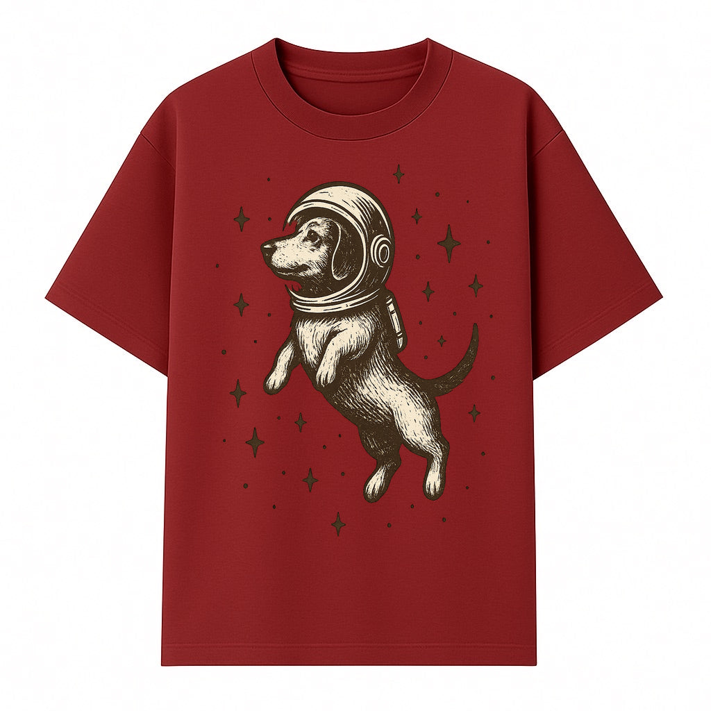 Adventurous Astronaut Dog Art Print - Space Theme Canine Illustration - Fun Wall Decor for Dog Lovers and Space Enthusiasts - T-shirt 1758273108505.jpg