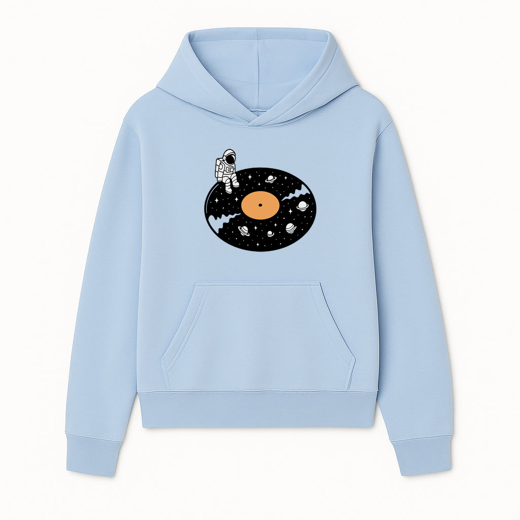 Astro Vinyl Record Player Design - Space-Themed Astronaut Artwork for Music Lovers, Retro Decor, Cosmic Vibes - Hoodie 1758273108551.jpg