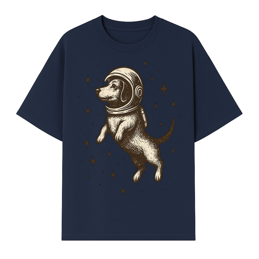 Adventurous Astronaut Dog Art Print - Space Theme Canine Illustration - Fun Wall Decor for Dog Lovers and Space Enthusiasts - T-shirt 1758273108639.jpg