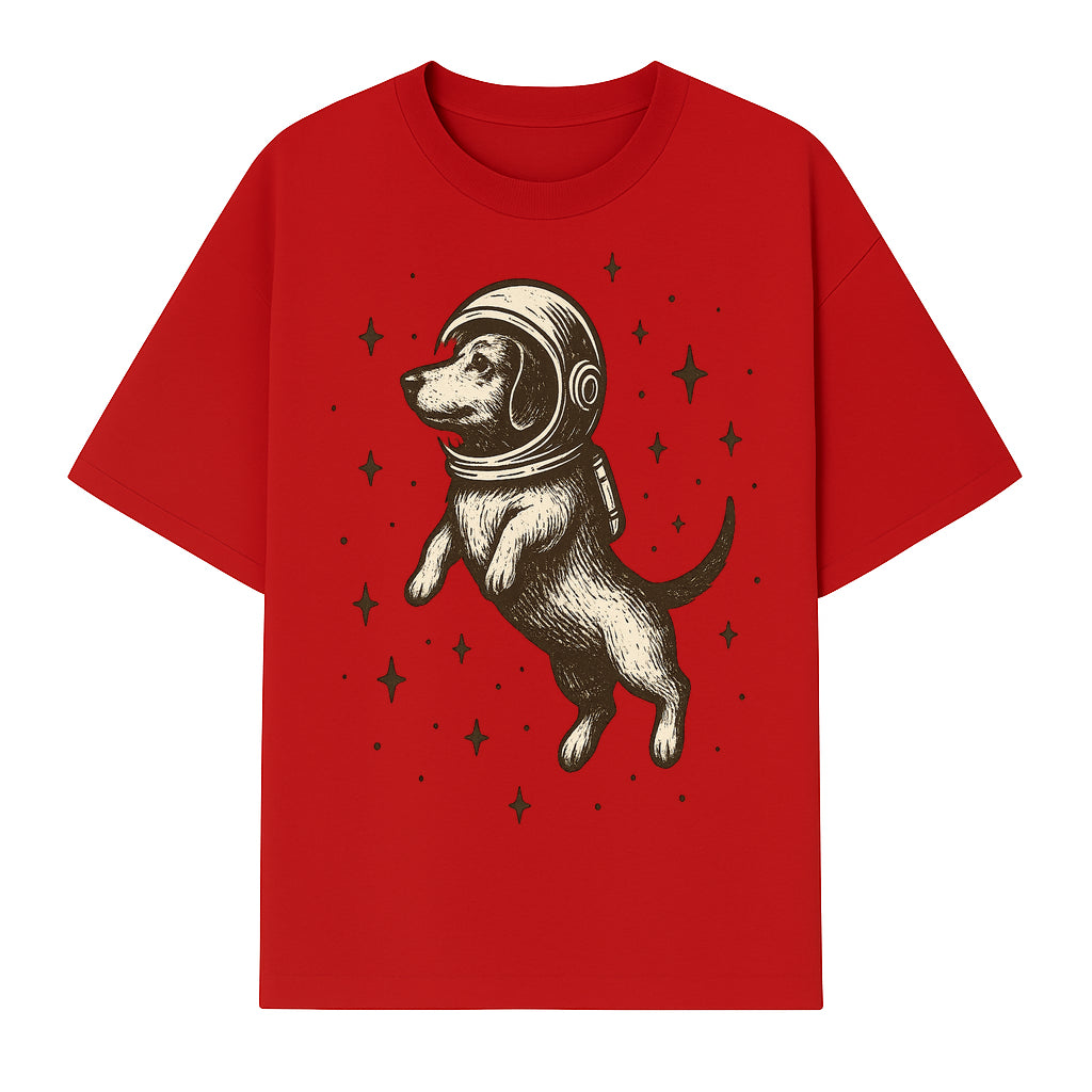 Adventurous Astronaut Dog Art Print - Space Theme Canine Illustration - Fun Wall Decor for Dog Lovers and Space Enthusiasts - T-shirt 1758273108769.jpg