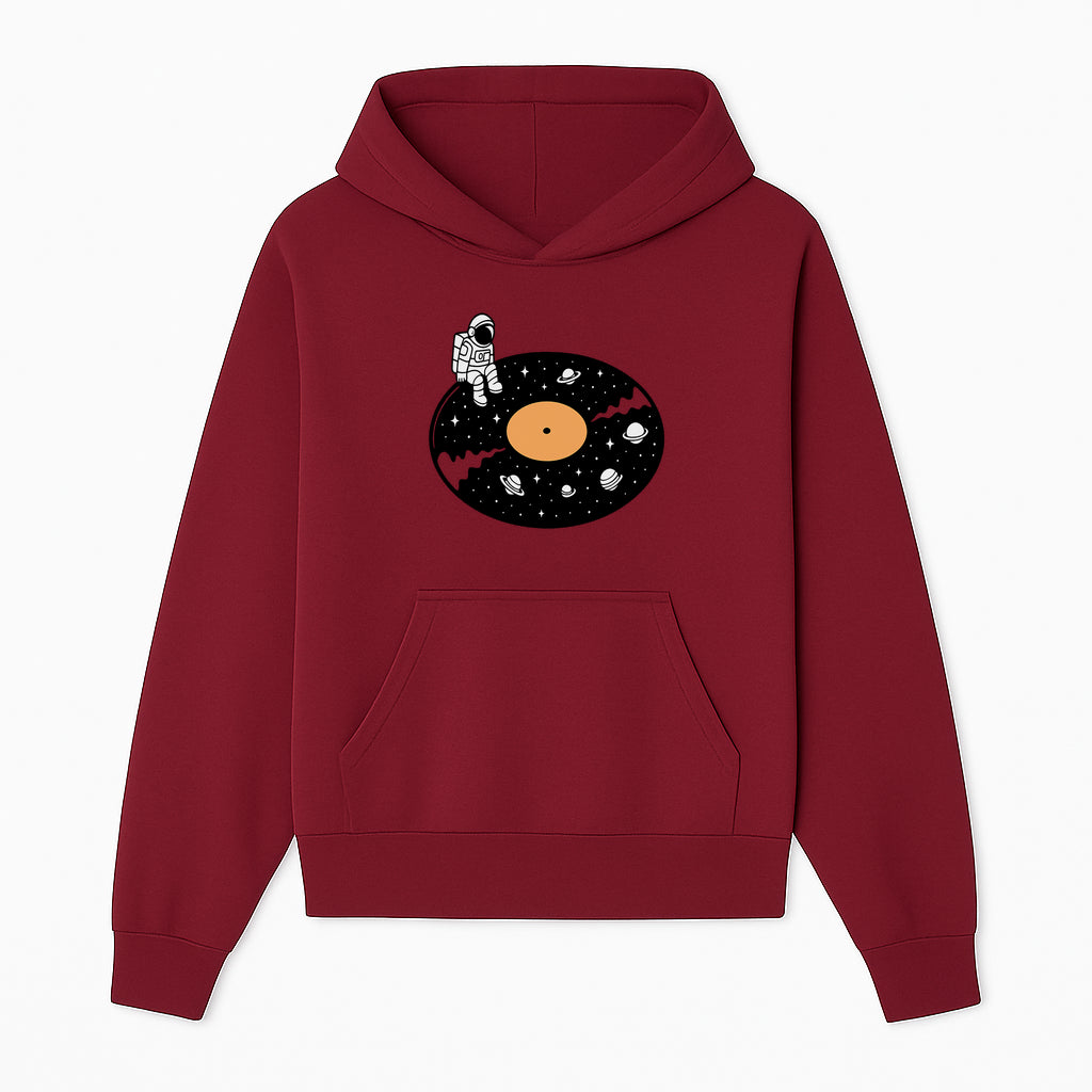 Astro Vinyl Record Player Design - Space-Themed Astronaut Artwork for Music Lovers, Retro Decor, Cosmic Vibes - Hoodie 1758273108942.jpg