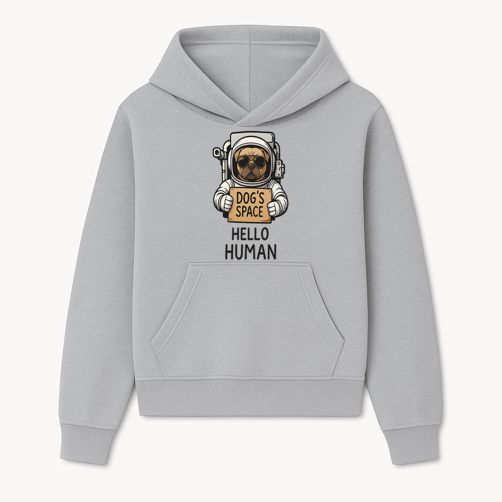 Astronaut Dog's Space Hello Human T-Shirt | Cute Dog Lover Graphic Tee | Unique Gift for Pet Owners | Fun Space-Themed Apparel - Hoodie 1758273109866.jpg
