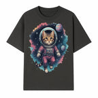 Astronaut Cat Illustration - Cute Space Kitten Art Print, Galactic Decor, Cosmic Cat Artwork for Animal Lovers and Space Enthusiasts - T-shirt 1758273109941.jpg