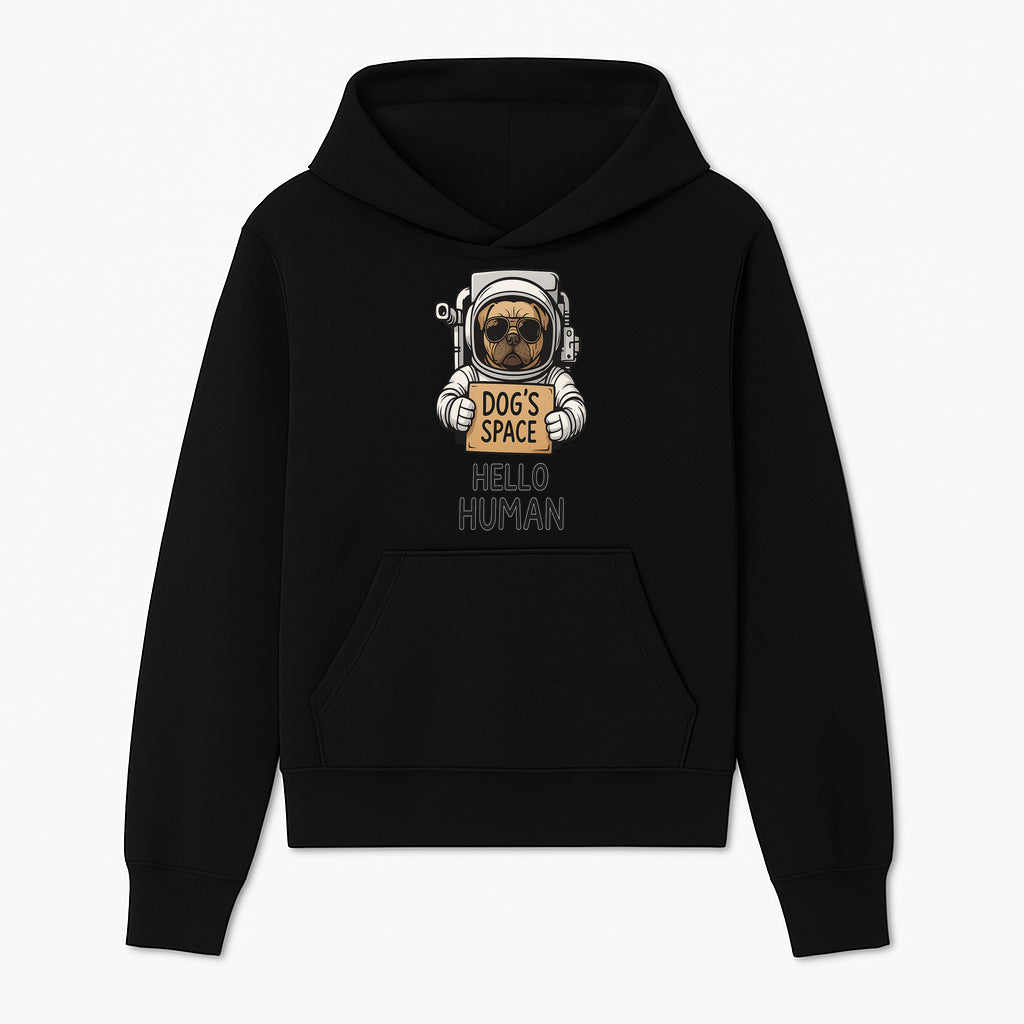 Astronaut Dog's Space Hello Human T-Shirt | Cute Dog Lover Graphic Tee | Unique Gift for Pet Owners | Fun Space-Themed Apparel - Hoodie 1758273110025.jpg