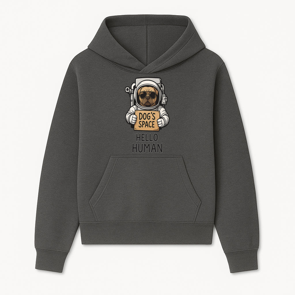 Astronaut Dog's Space Hello Human T-Shirt | Cute Dog Lover Graphic Tee | Unique Gift for Pet Owners | Fun Space-Themed Apparel - Hoodie 1758273110172.jpg