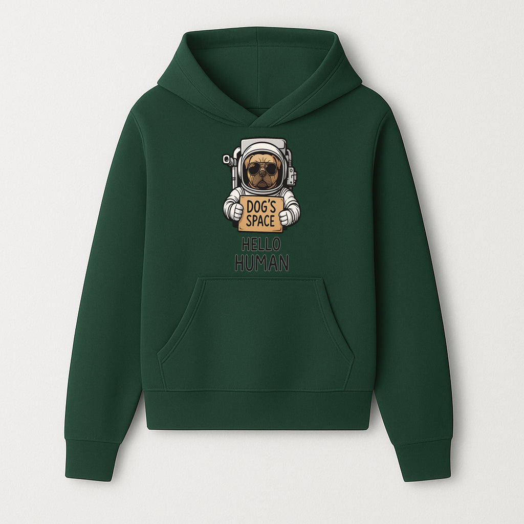 Astronaut Dog's Space Hello Human T-Shirt | Cute Dog Lover Graphic Tee | Unique Gift for Pet Owners | Fun Space-Themed Apparel - Hoodie 1758273110326.jpg