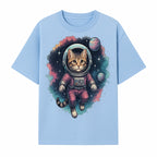 Astronaut Cat Illustration - Cute Space Kitten Art Print, Galactic Decor, Cosmic Cat Artwork for Animal Lovers and Space Enthusiasts - T-shirt 1758273110377.jpg