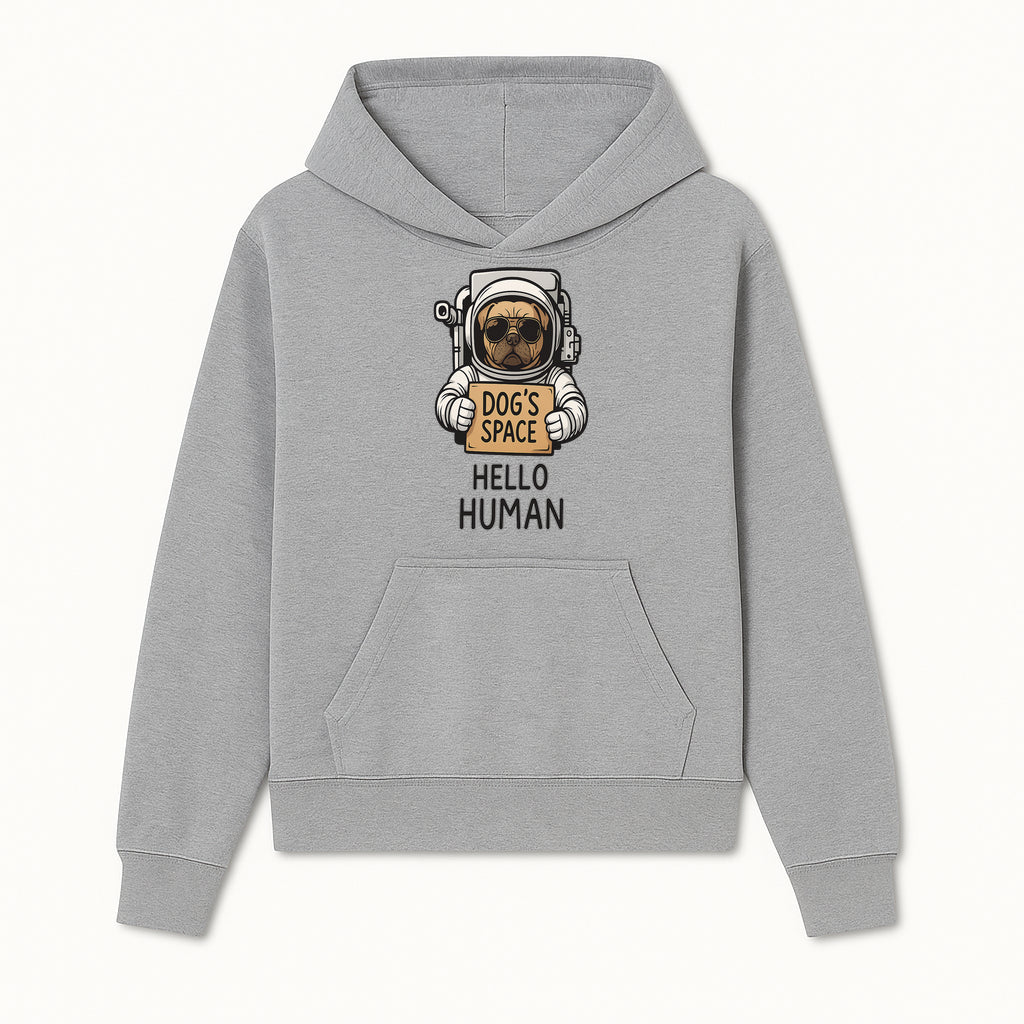 Astronaut Dog's Space Hello Human T-Shirt | Cute Dog Lover Graphic Tee | Unique Gift for Pet Owners | Fun Space-Themed Apparel - Hoodie 1758273110467.jpg