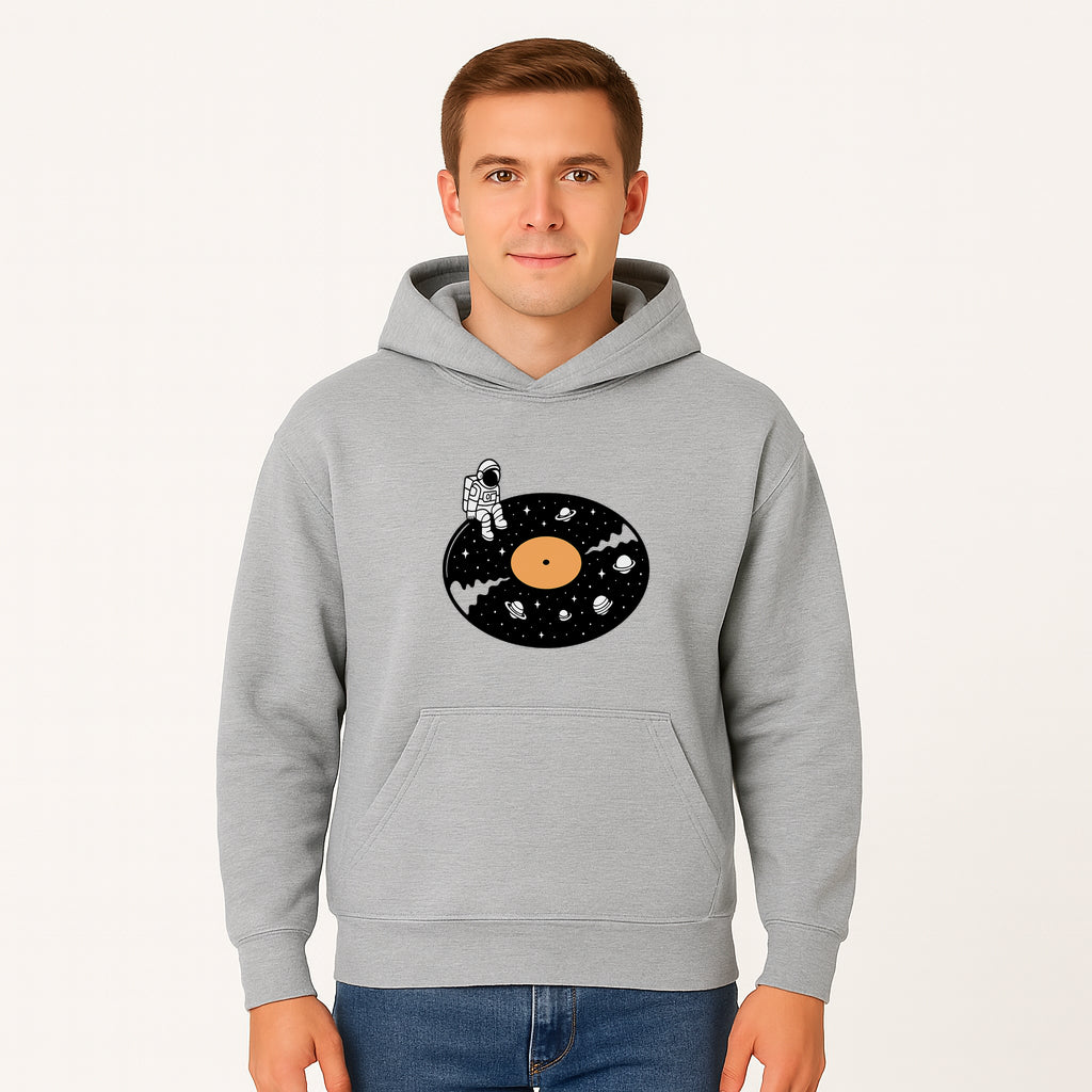 Astro Vinyl Record Player Design - Space-Themed Astronaut Artwork for Music Lovers, Retro Decor, Cosmic Vibes - Hoodie 1758273110652.jpg
