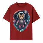 Astronaut Cat Illustration - Cute Space Kitten Art Print, Galactic Decor, Cosmic Cat Artwork for Animal Lovers and Space Enthusiasts - T-shirt 1758273110689.jpg