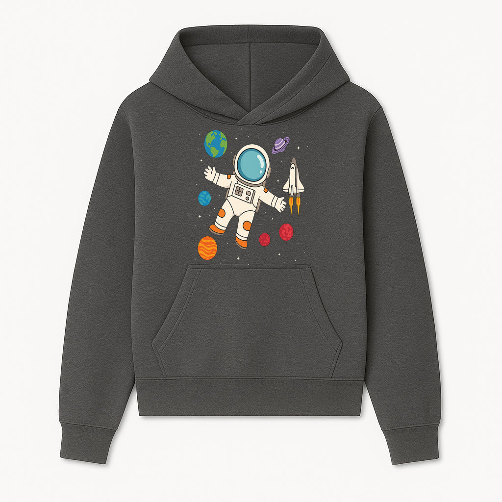 Astronaut Space Adventure Art Print | Planets & Rocket Ship Illustration | Fun Kids Room Decor | Outer Space Wall Art - Hoodie 1758273110700.jpg