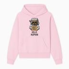 Astronaut Dog's Space Hello Human T-Shirt | Cute Dog Lover Graphic Tee | Unique Gift for Pet Owners | Fun Space-Themed Apparel - Hoodie 1758273110772.jpg