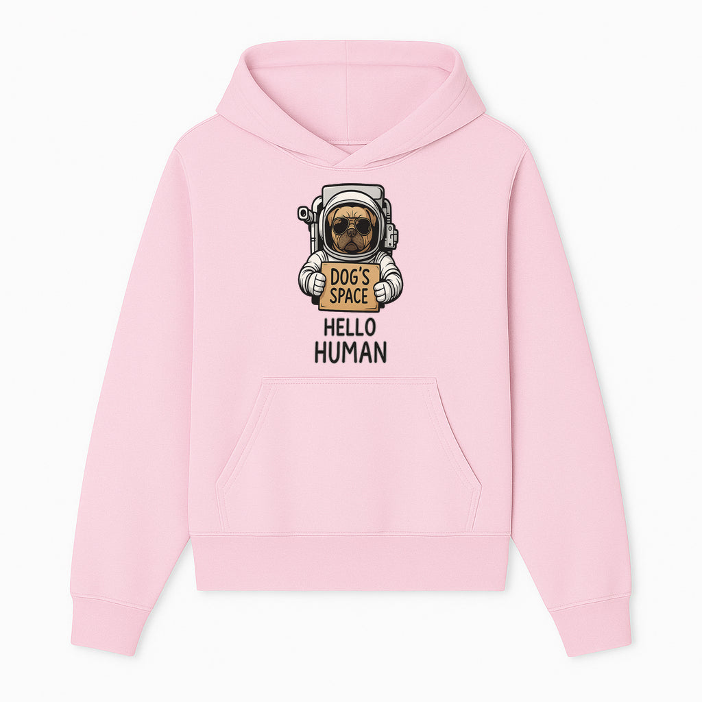 Astronaut Dog's Space Hello Human T-Shirt | Cute Dog Lover Graphic Tee | Unique Gift for Pet Owners | Fun Space-Themed Apparel - Hoodie 1758273110772.jpg