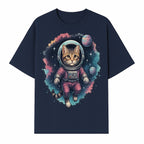 Astronaut Cat Illustration - Cute Space Kitten Art Print, Galactic Decor, Cosmic Cat Artwork for Animal Lovers and Space Enthusiasts - T-shirt 1758273110825.jpg