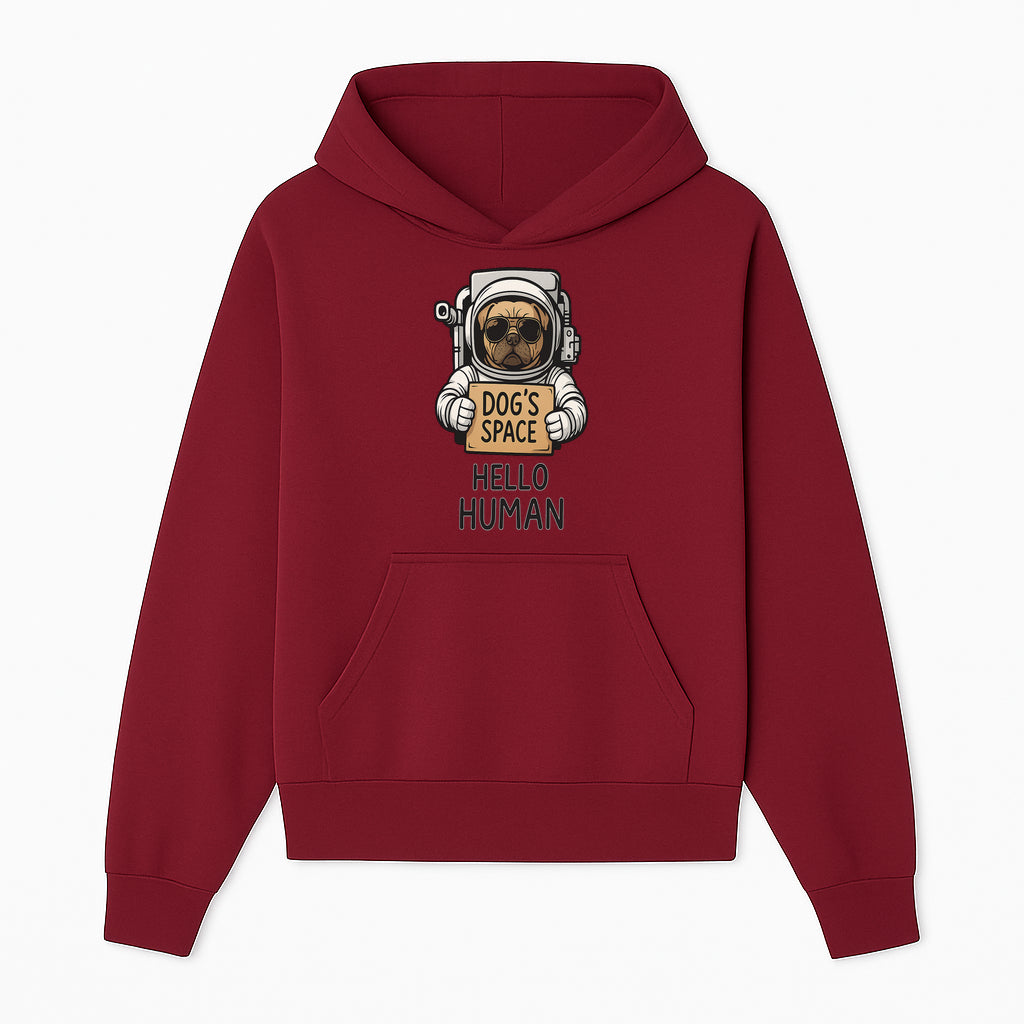 Astronaut Dog's Space Hello Human T-Shirt | Cute Dog Lover Graphic Tee | Unique Gift for Pet Owners | Fun Space-Themed Apparel - Hoodie 1758273110910.jpg