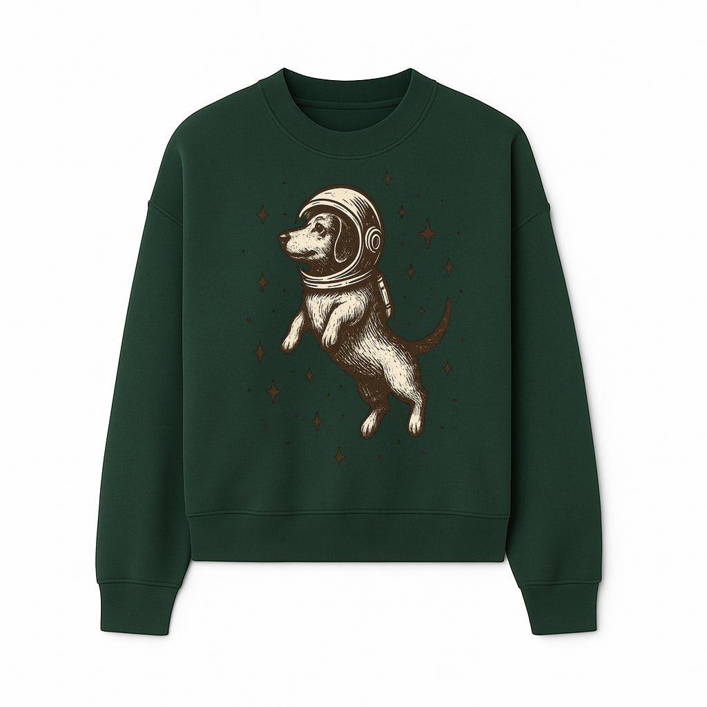 Adventurous Astronaut Dog Art Print - Space Theme Canine Illustration - Fun Wall Decor for Dog Lovers and Space Enthusiasts - Sweatshirt 1758273110917.jpg