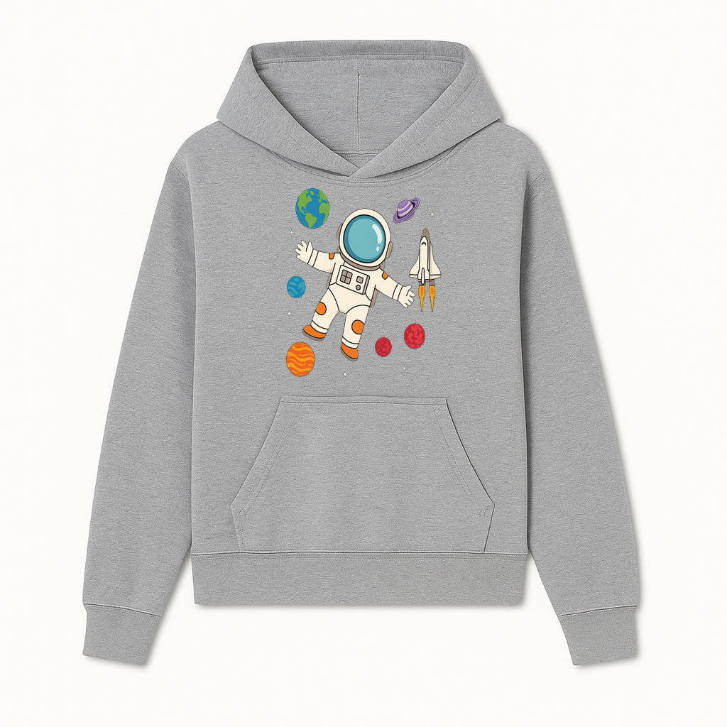Astronaut Space Adventure Art Print | Planets & Rocket Ship Illustration | Fun Kids Room Decor | Outer Space Wall Art - Hoodie 1758273110987.jpg