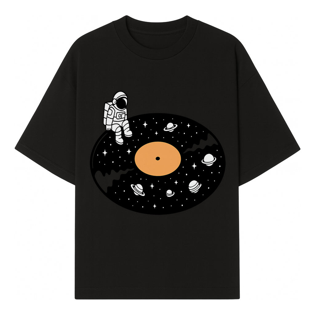 Astro Vinyl Record Player Design - Space-Themed Astronaut Artwork for Music Lovers, Retro Decor, Cosmic Vibes - T-shirt 1758273111166.jpg