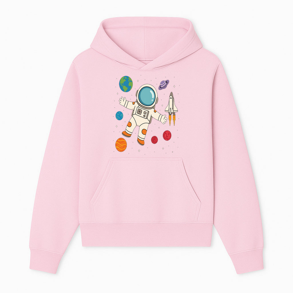 Astronaut Space Adventure Art Print | Planets & Rocket Ship Illustration | Fun Kids Room Decor | Outer Space Wall Art - Hoodie 1758273111303.jpg