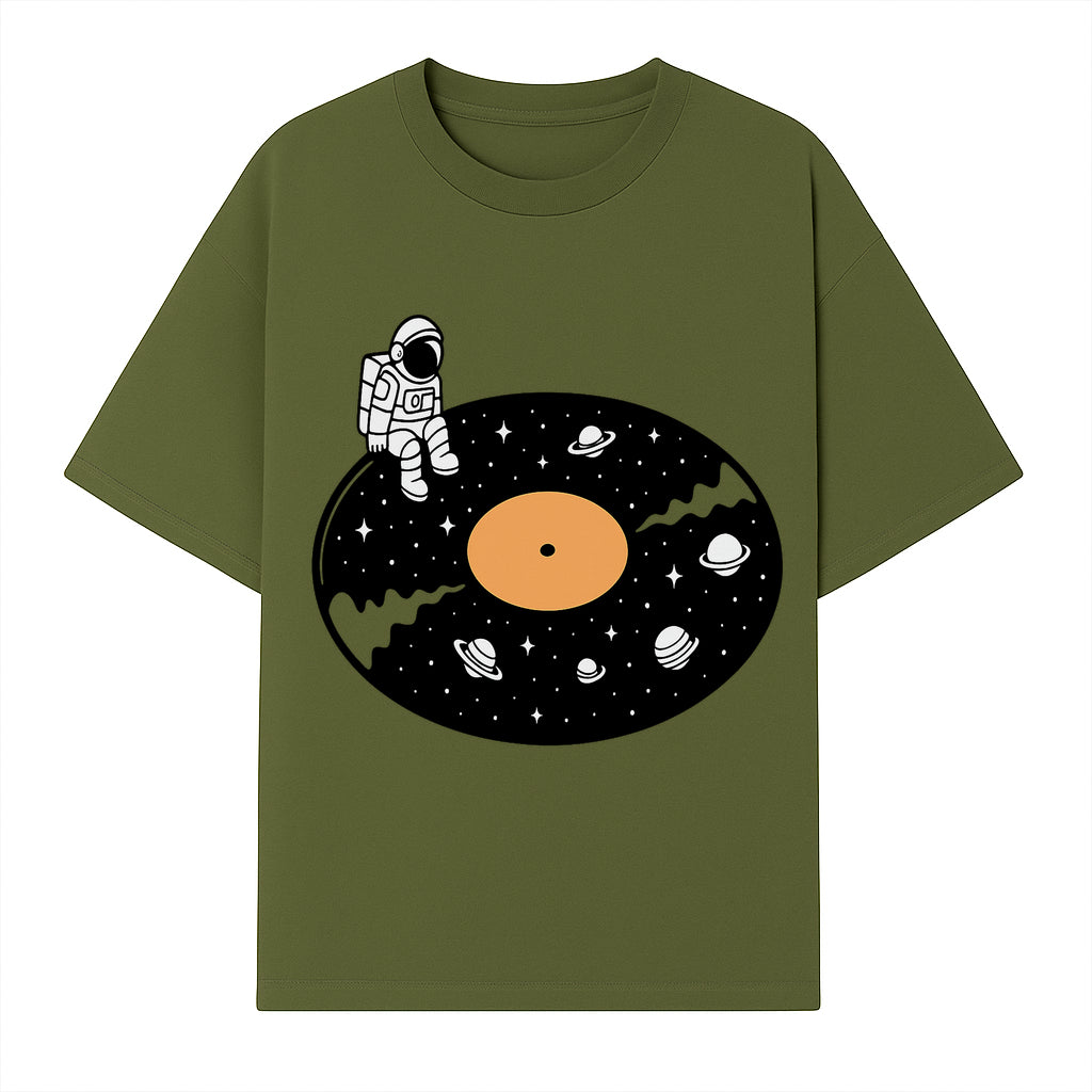 Astro Vinyl Record Player Design - Space-Themed Astronaut Artwork for Music Lovers, Retro Decor, Cosmic Vibes - T-shirt 1758273111448.jpg