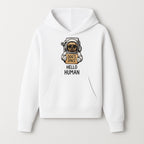 Astronaut Dog's Space Hello Human T-Shirt | Cute Dog Lover Graphic Tee | Unique Gift for Pet Owners | Fun Space-Themed Apparel - Hoodie 1758273111498.jpg