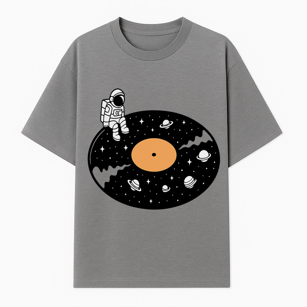 Astro Vinyl Record Player Design - Space-Themed Astronaut Artwork for Music Lovers, Retro Decor, Cosmic Vibes - T-shirt 1758273111602.jpg
